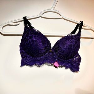 Purple Lace Push Up Bra